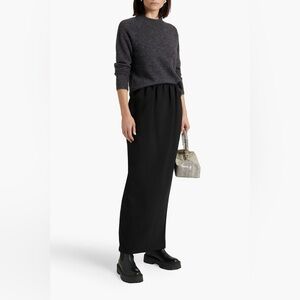 VINCE. Brushed Alpaca Blend Sweater in Charcoal Gray, Size XS